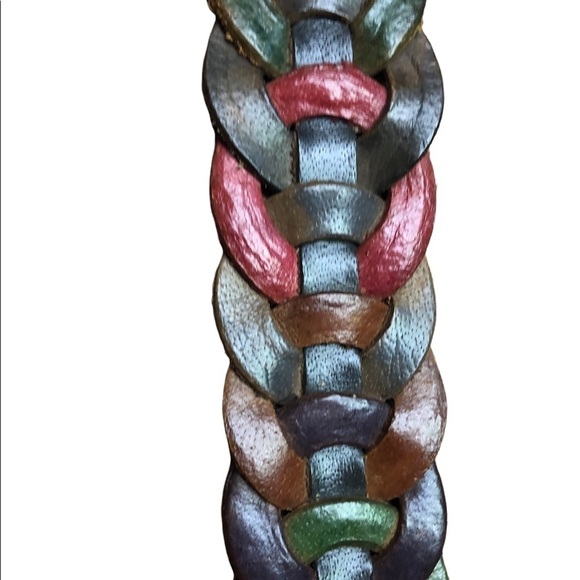 Leather Multi Color Vintage Belt main image 8